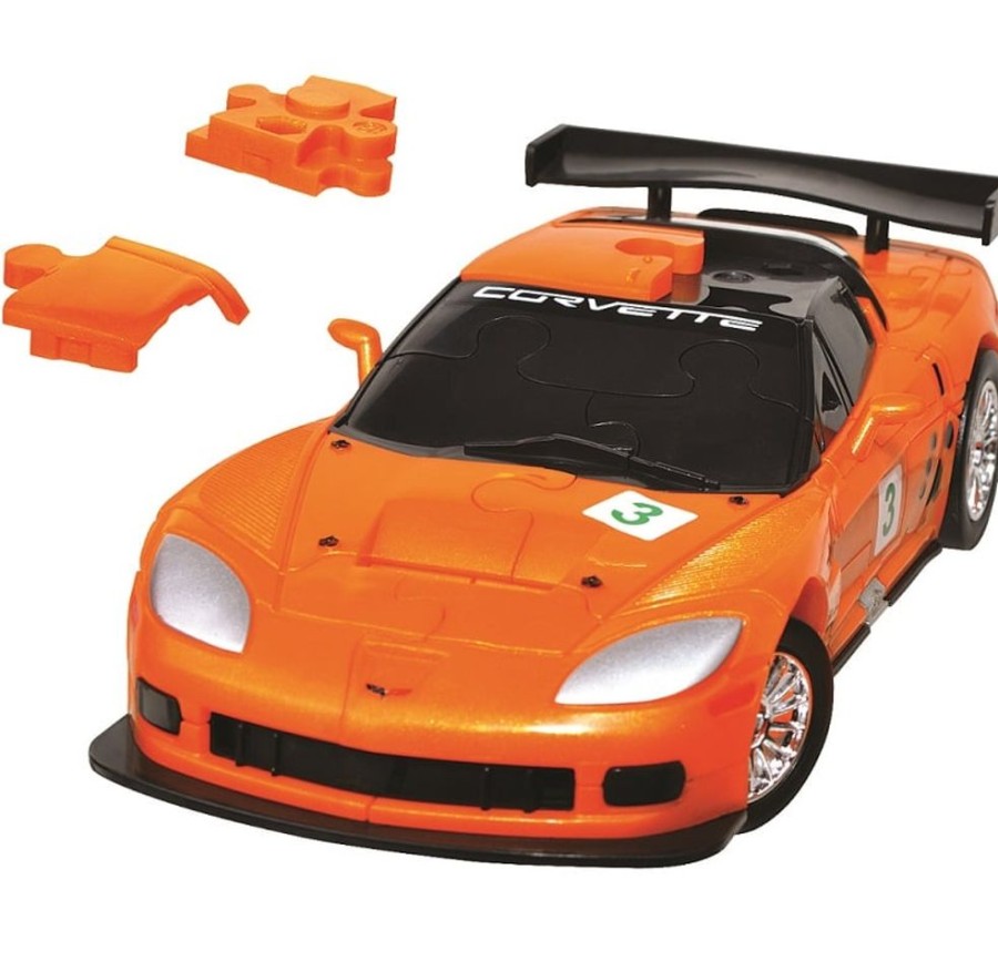 3D Puzzles Eureka Transportation | Corvette C6R - Orange 3D Jigsaw Puzzle Car Kit-3412Eu