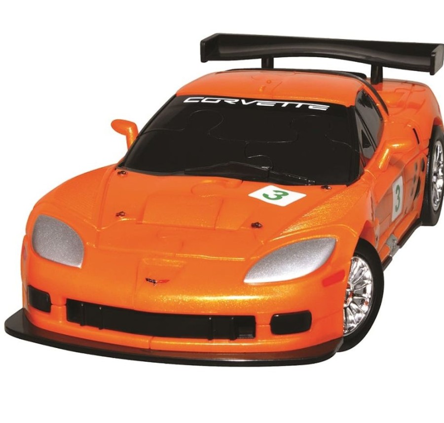 3D Puzzles Eureka Transportation | Corvette C6R - Orange 3D Jigsaw Puzzle Car Kit-3412Eu