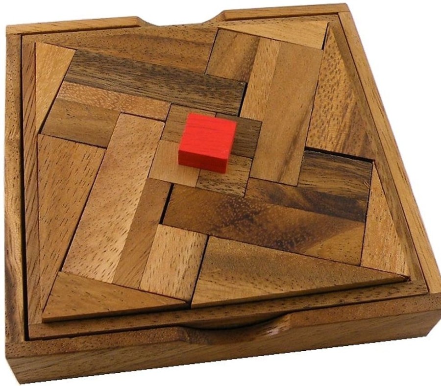 Wooden Puzzles Winshare-Puzzles-and-Games | Impossible Square - Wooden Puzzle Brain Teaser-119V