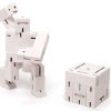 Wooden Puzzles Areaware | Cubebot Ninja White - 3D Wooden Brainteaser Puzzle-Aw608