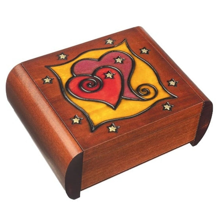 Puzzle Boxes Enchanted-Boxes | Secret Heart Wooden Puzzle Box-Ebkn707