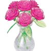 3D Puzzles Bepuzzled Holidays And Seasons | 3D Crystal Puzzle Roses In Vase - Pink Roses-Ug31073