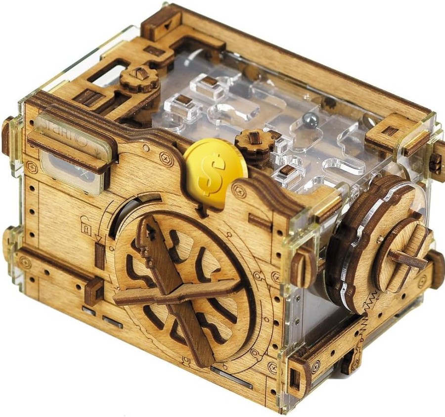 Wooden Puzzles iDventure | A-Maze-Ing Safe - Marble Run Iq Escape Puzzle Box By Idvent