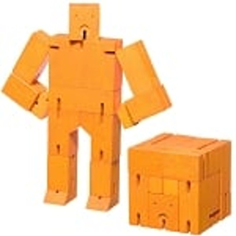 Wooden Puzzles Areaware | Cubebot Orange - 3D Wooden Brainteaser Puzzle-Aw762