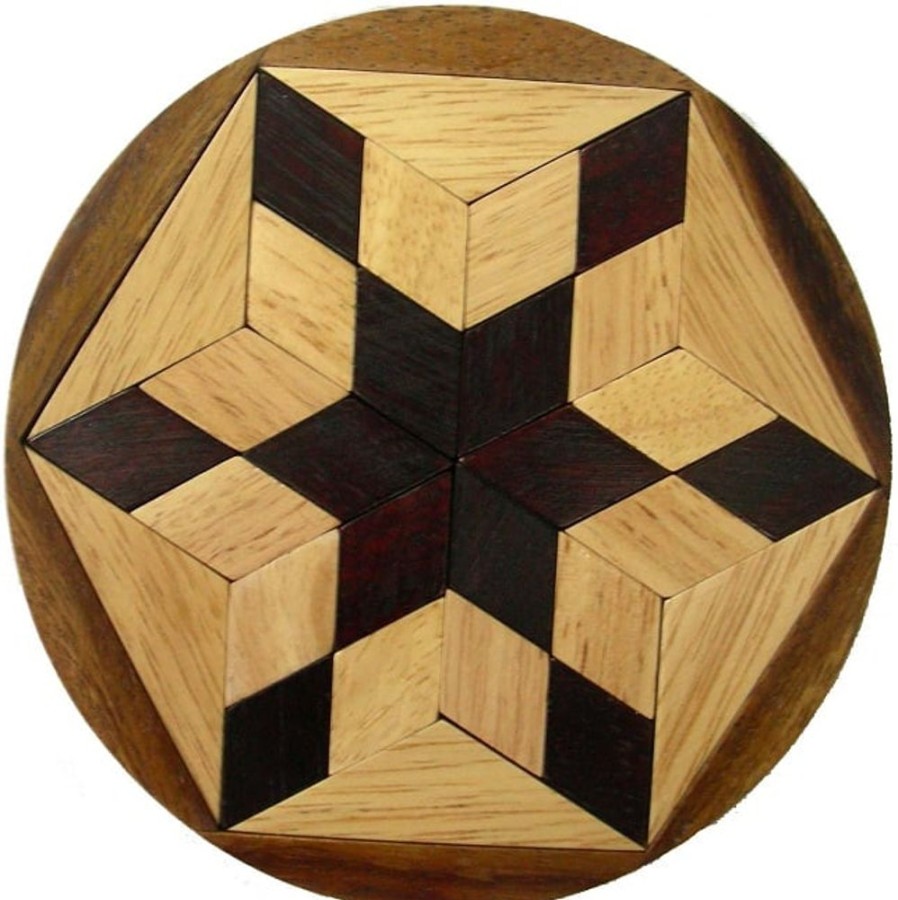 Wooden Puzzles Winshare-Puzzles-and-Games | Pento Star - Wooden Puzzle Brain Teaser-248V