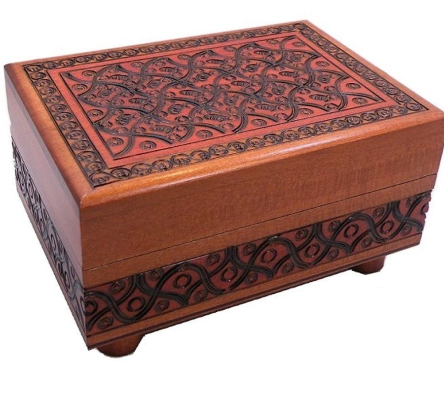 Puzzle Boxes Winshare-Puzzles-and-Games | Artistic Carved - Secret Wooden Puzzle Box-Cc8080