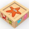 Kids Puzzles BeginAgain | Buddy Blocks Sea Life - Wooden Puzzle Set-40301