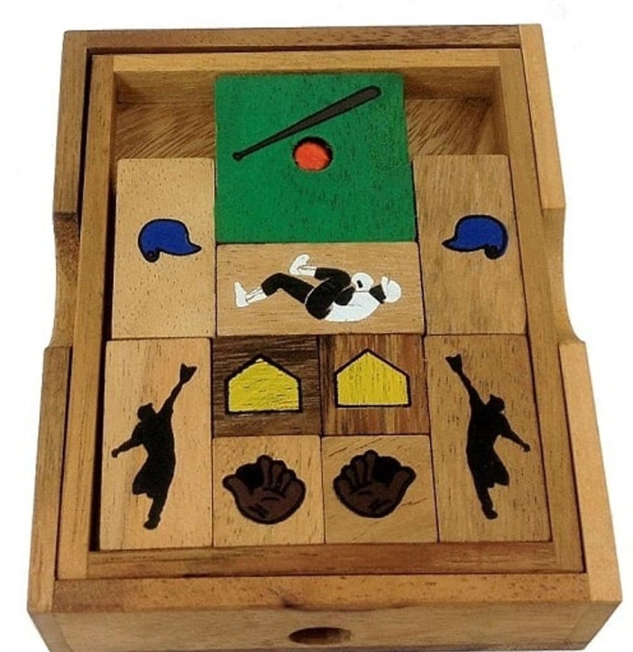 Wooden Games Winshare-Puzzles-and-Games | Baseball Field - Wooden Puzzle Brain Teaser-7893W