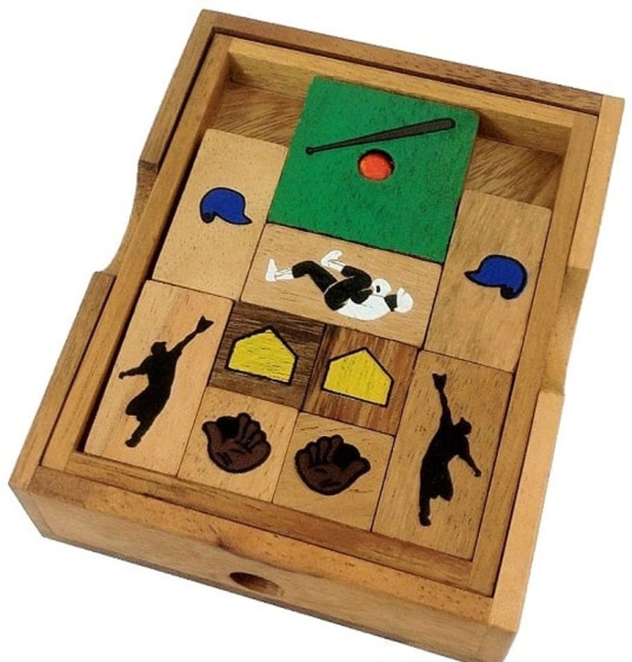 Wooden Games Winshare-Puzzles-and-Games | Baseball Field - Wooden Puzzle Brain Teaser-7893W