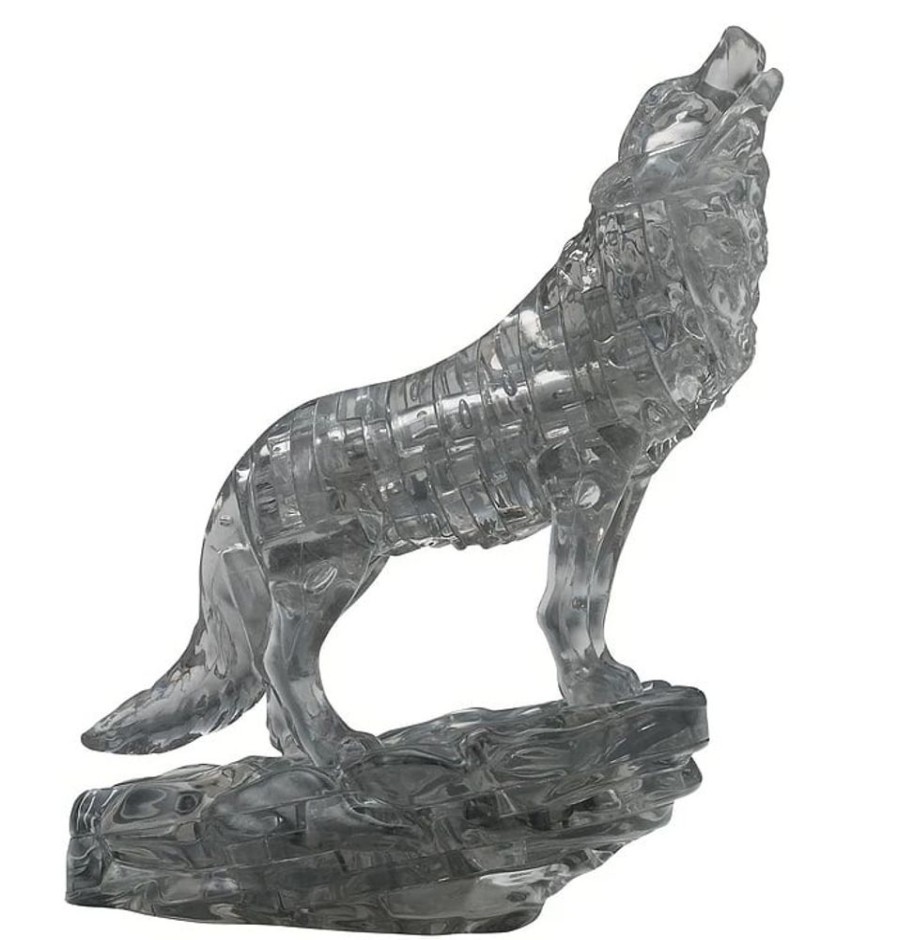 3D Puzzles Bepuzzled Animals | 3D Crystal Puzzle Wolf - Black Color -Ug31072