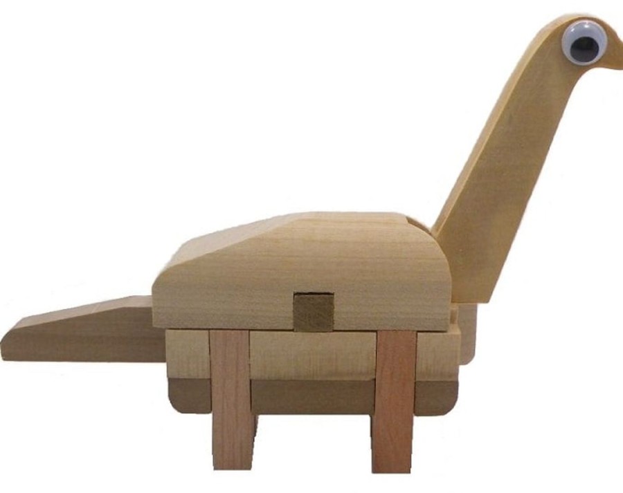 Wooden Puzzles Winshare-Puzzles-and-Games | Brachiosaurus Dinosaur 3D Kumiki Wooden Japanese Puzzle-Jbr