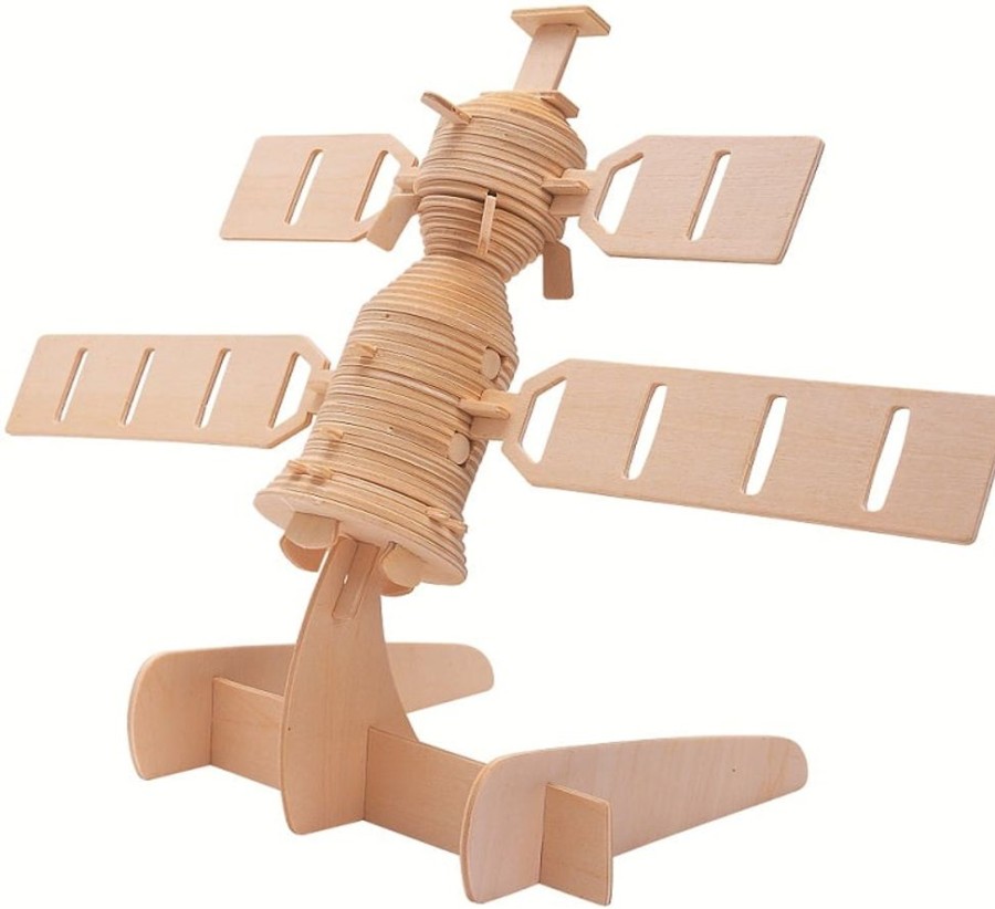 Wooden Puzzles Puzzled | Satellite - 3D Jigsaw Woodcraft Kit Wooden Puzzle-1257