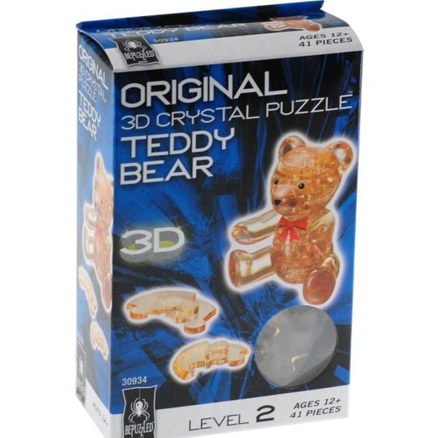 Brain Teasers Bepuzzled | 3D Crystal Puzzle Teddy Bear Gold -Ug30934