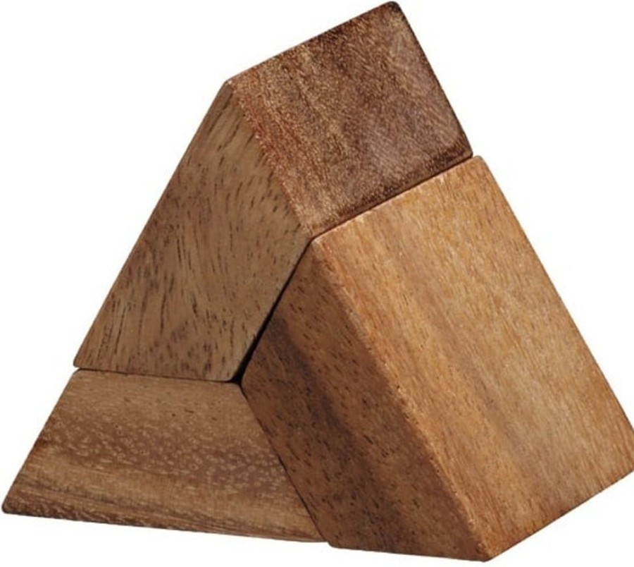 3D Puzzles Winshare-Puzzles-and-Games Pyramids | 3 Pieces Pyramid With Base - Wooden Puzzle-7855W