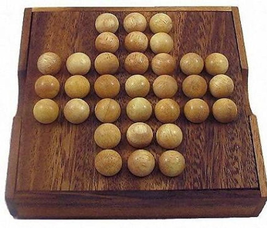 Wooden Games Winshare-Puzzles-and-Games | Solitaire Marble - Wooden Brain Teaser Game-152