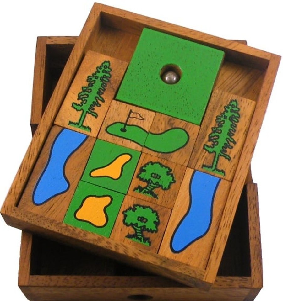 Wooden Games Winshare-Puzzles-and-Games | Golf Field - Wooden Puzzle Brain Teaser-235L